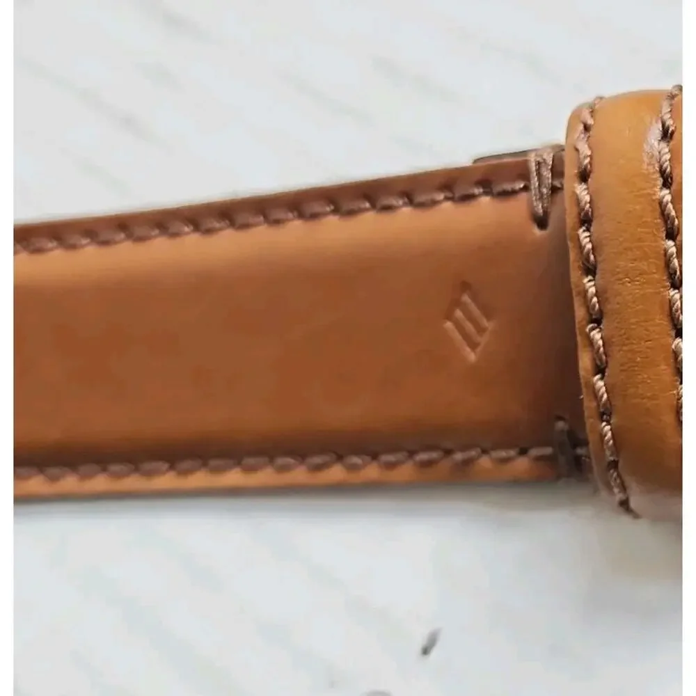 Joseph Abboud Handcrafted In Italy Leather Belt Men’s Sz 36 Cognac Brown